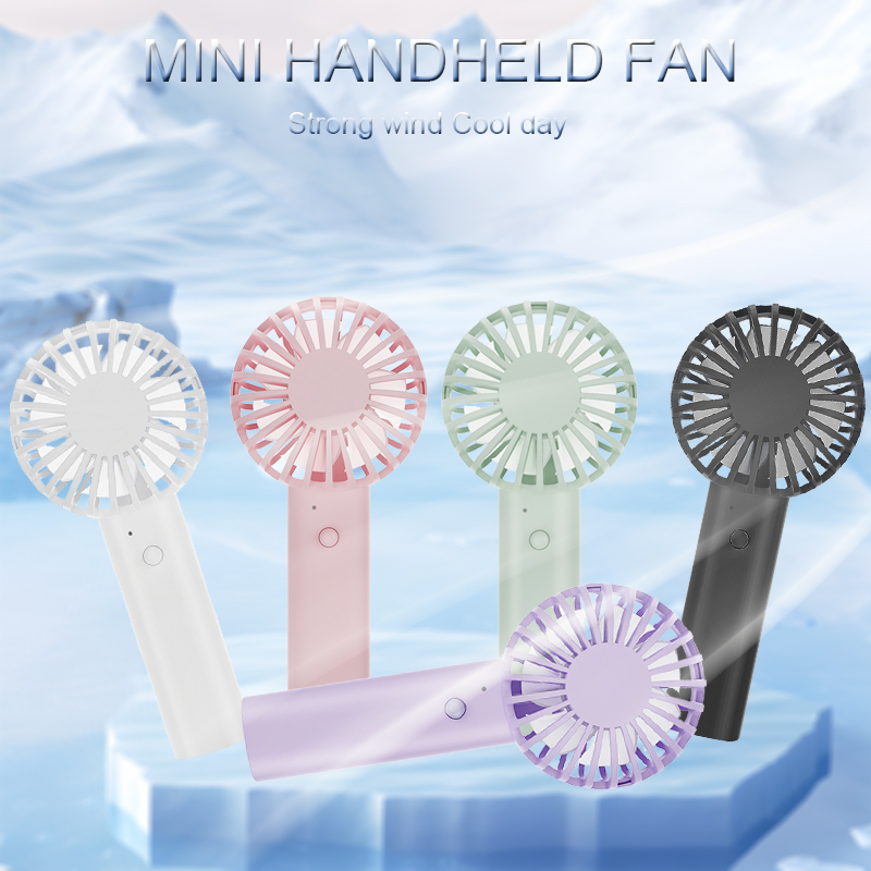 USB Rechargeable Mini Fan, Portable Handheld Fan, Cooling Desktop Air Cooler light Green