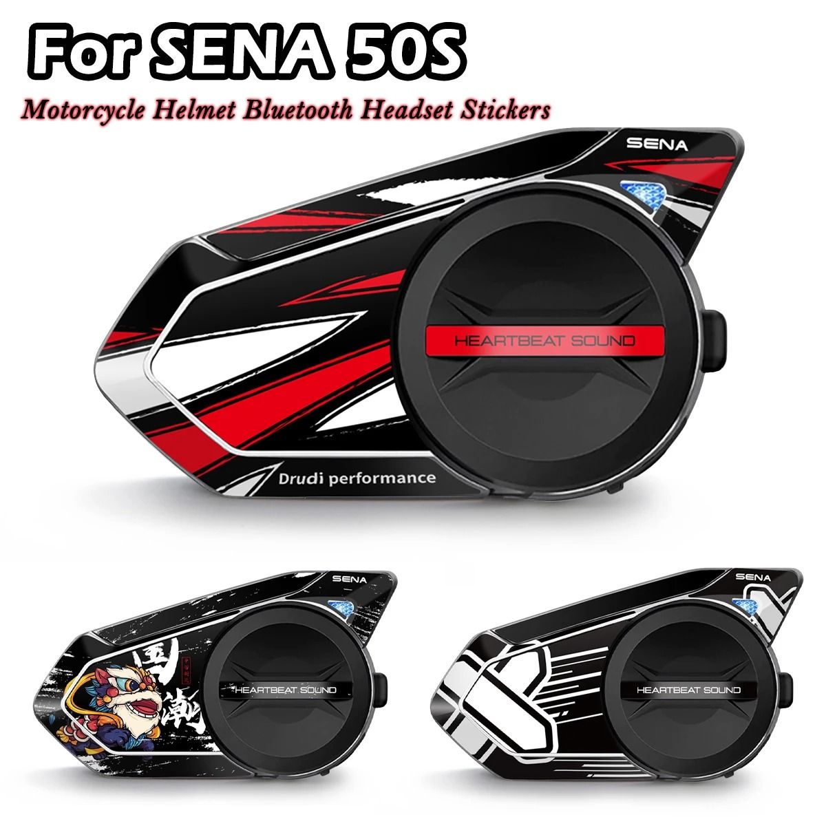 SENA 50S Bluetooth Headset Decorative Stickers | Premium Protective Decals & Aesthetic Accessories 008