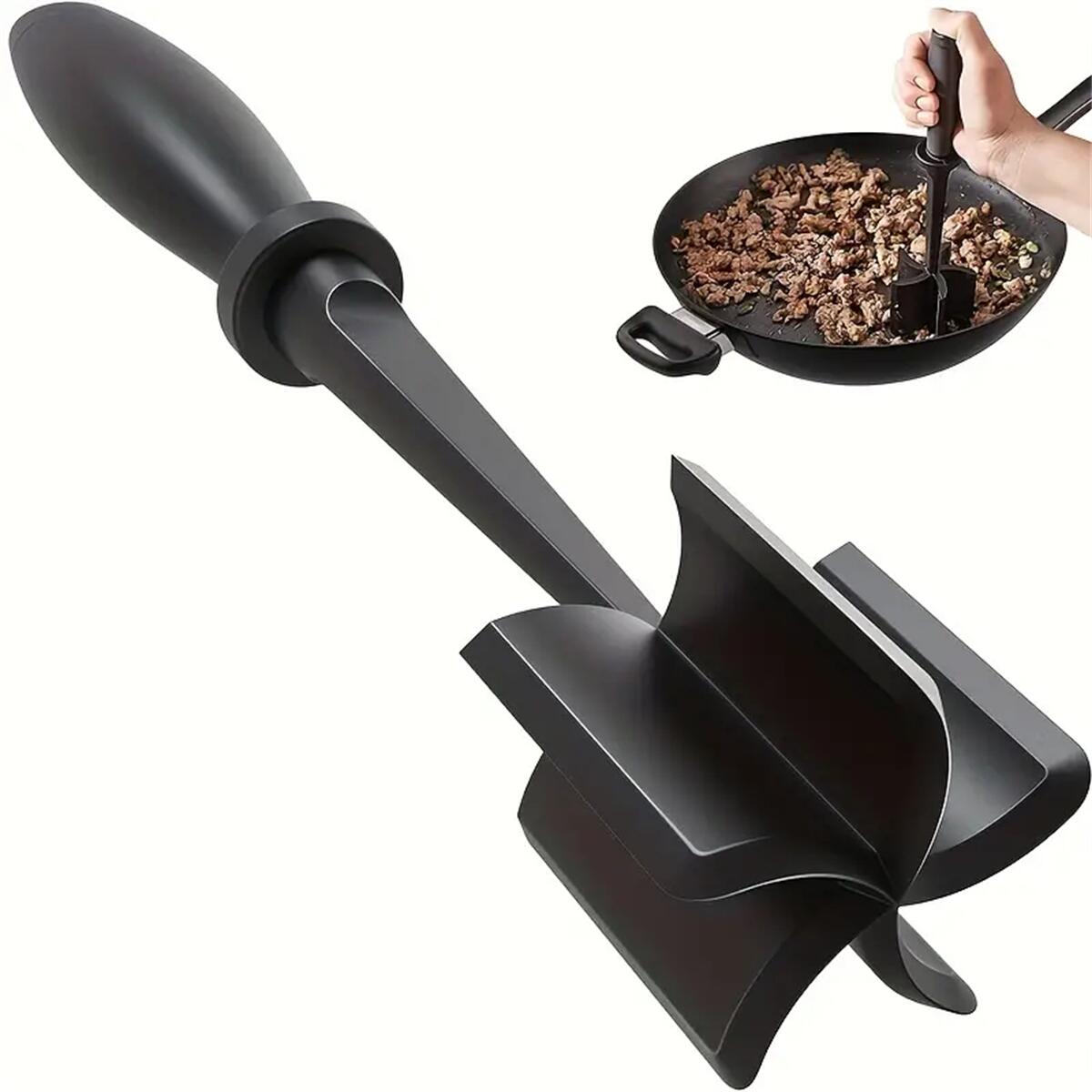 Meat Chopper & Shredder Heat Resistant Hamburger Meat Smasher For Ground Beef & More black