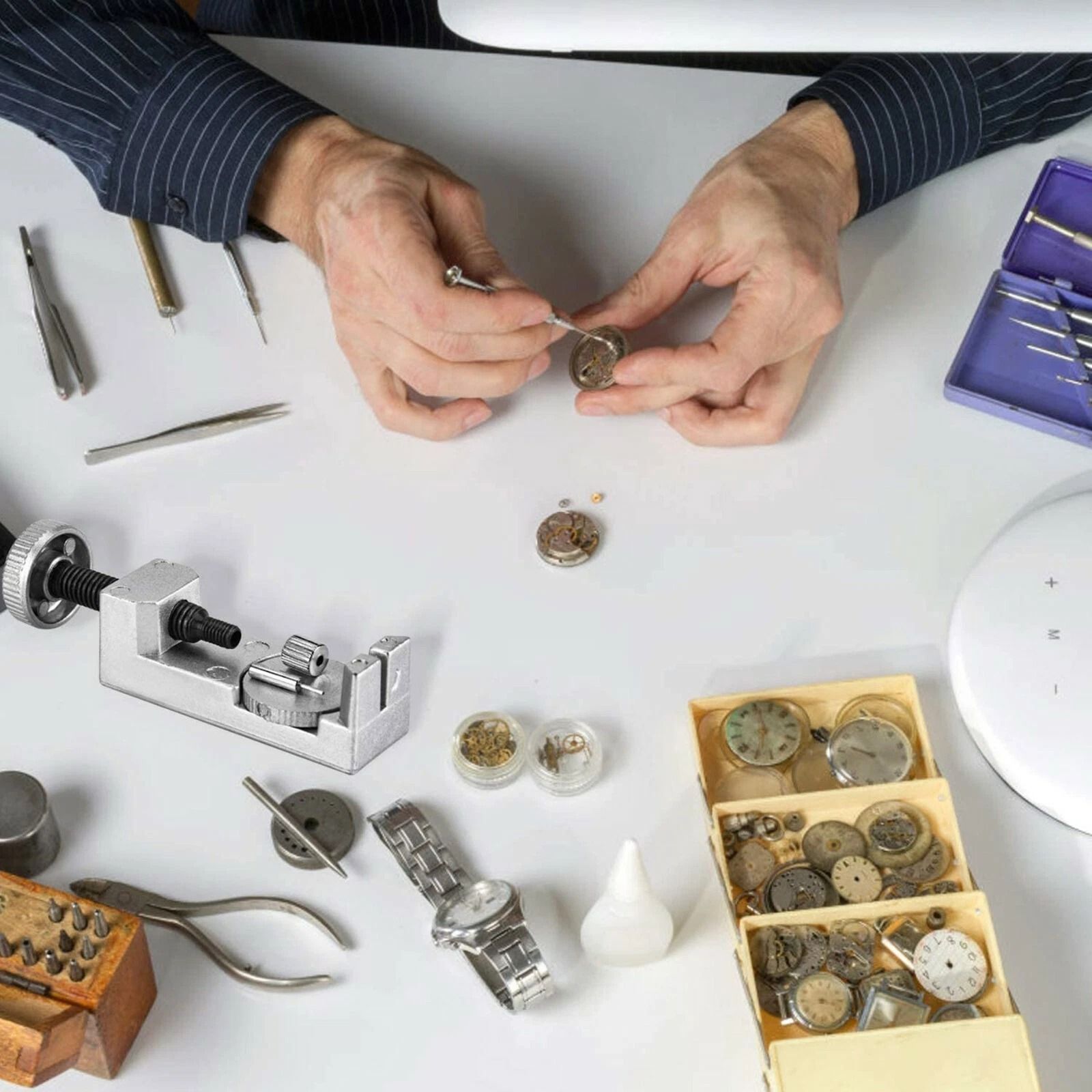 Metal Adjustable Watch Band Strap Pin Remover Kit For Easy Repair & Adjustment Metal Adjustable Watch Band Strap Pin Remover Kit For Easy Repair & Adjustment