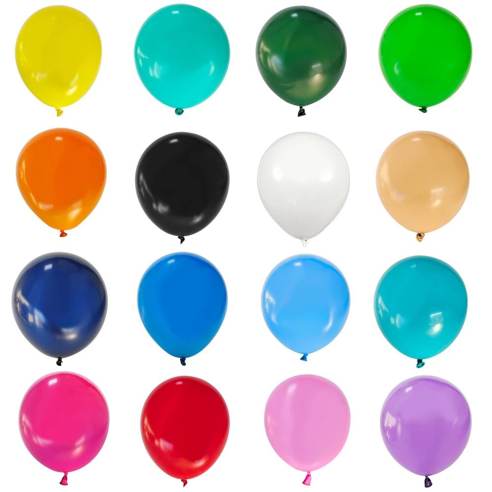 Premium Matte Latex Balloon Set | 10 Piece Multi Size Pack yellow 5in