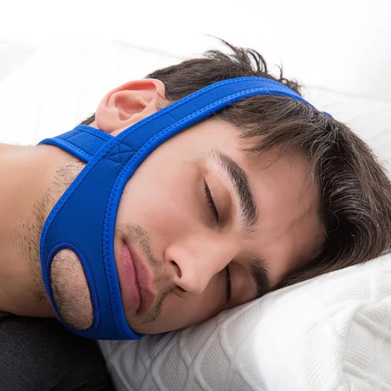 Anti Snoring Chin Strap For Mouth Breathers Jaw Support For Quieter Sleep black