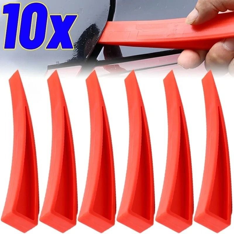 Red Car Door Wedge Tool | Professional Paintless Dent Removal & Window Gap Spreader 2 Pcs