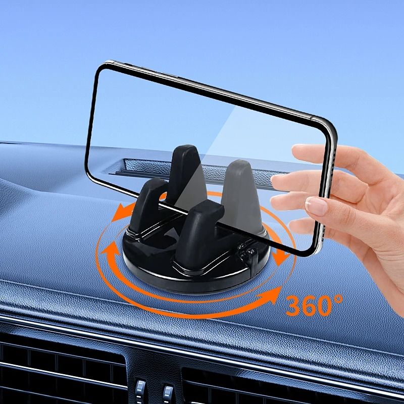 Universal 360 Rotatable Car Phone Holder | Non Slip High Stability GPS Navigation Mount black