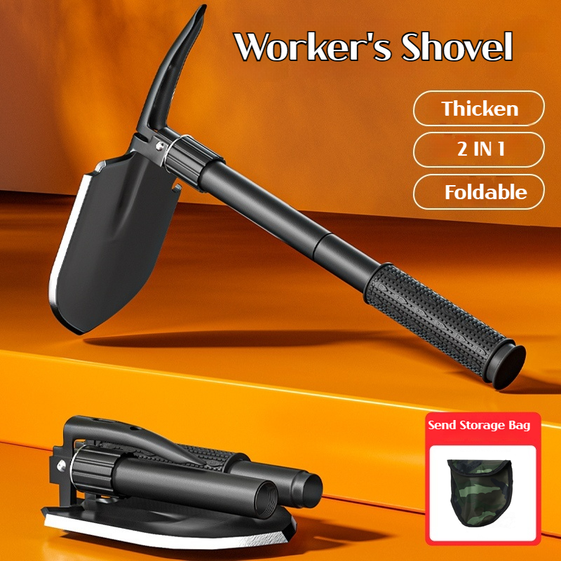 Multifunctional Garden Shovel For Camping Shovel, Pickaxe, And Hoe For Camping, Fishing, And Survival Multifunctional Garden Shovel For Camping Shovel, Pickaxe, And Hoe For Camping, Fishing, And Survival