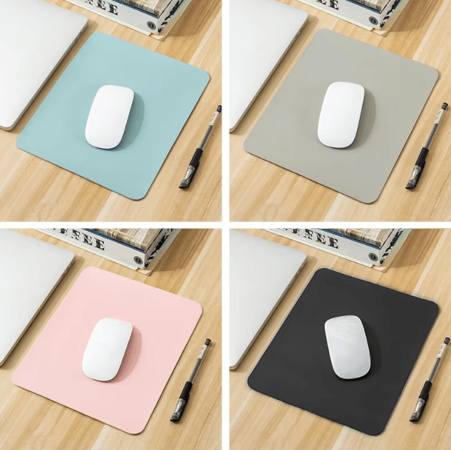 Small PU Leather Mouse Pad Non Slip Waterproof Anti Scratch Mat For PC Laptop Desktop gray