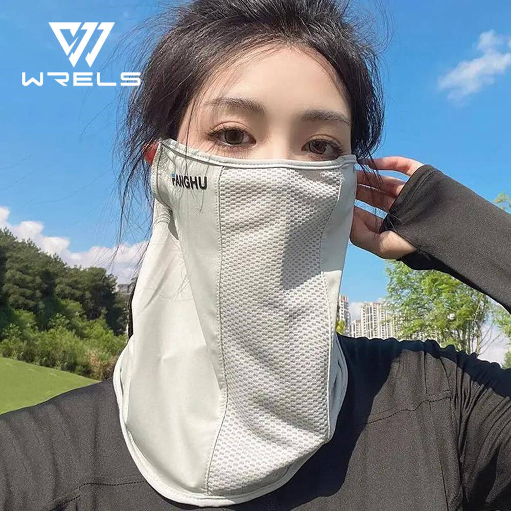 Breathable Sun Protection Mask Lightweight Anti UV Neck Gaiter For Outdoor Sports light Gray