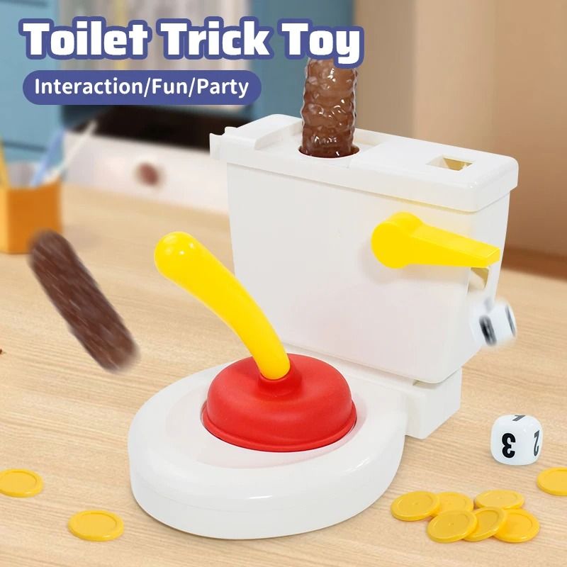 Funny Toilet Trick Party Game Interactive Flushing Decompression Board Game Funny Toilet Trick Party Game Interactive Flushing Decompression Board Game