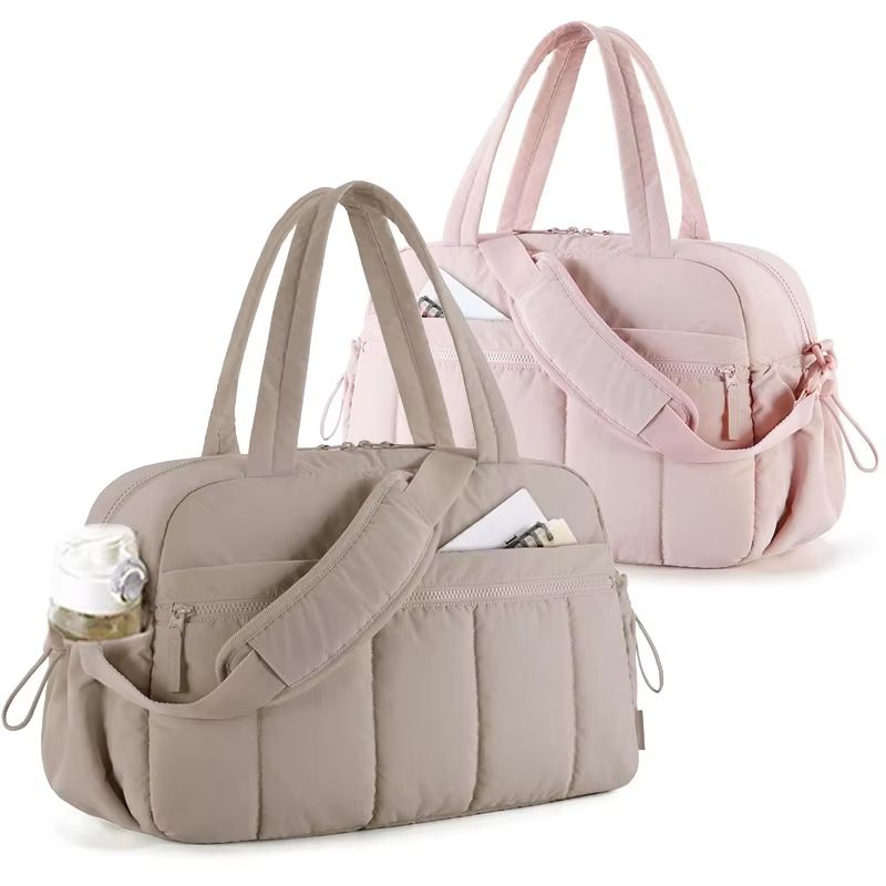 Waterproof Baby Diaper Travel Duffel & Maternity Gym Bag pink