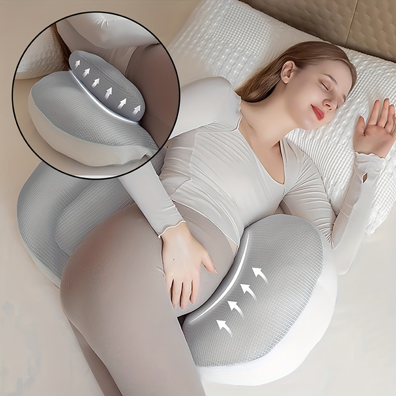 ComfortCloud U Shaped Pregnancy Pillow For Full Body Support And Pain Relief green
