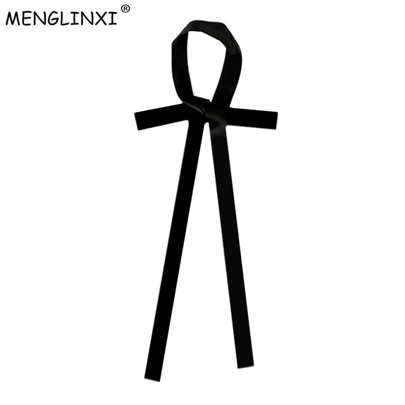 Luxury Solid Color Silk Skinny Scarf Designer Bag Handle Wrap & Hair Ribbon light Purple