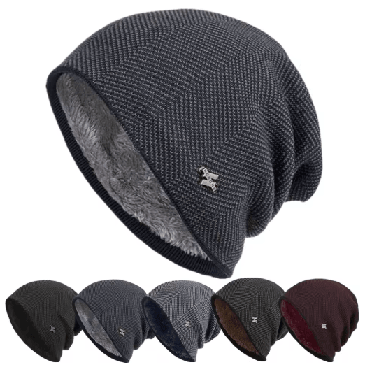 Unisex Thick Knitted Winter Beanie Warm Outdoor Ski Hat For Men And Women coffee 55cm 60cm