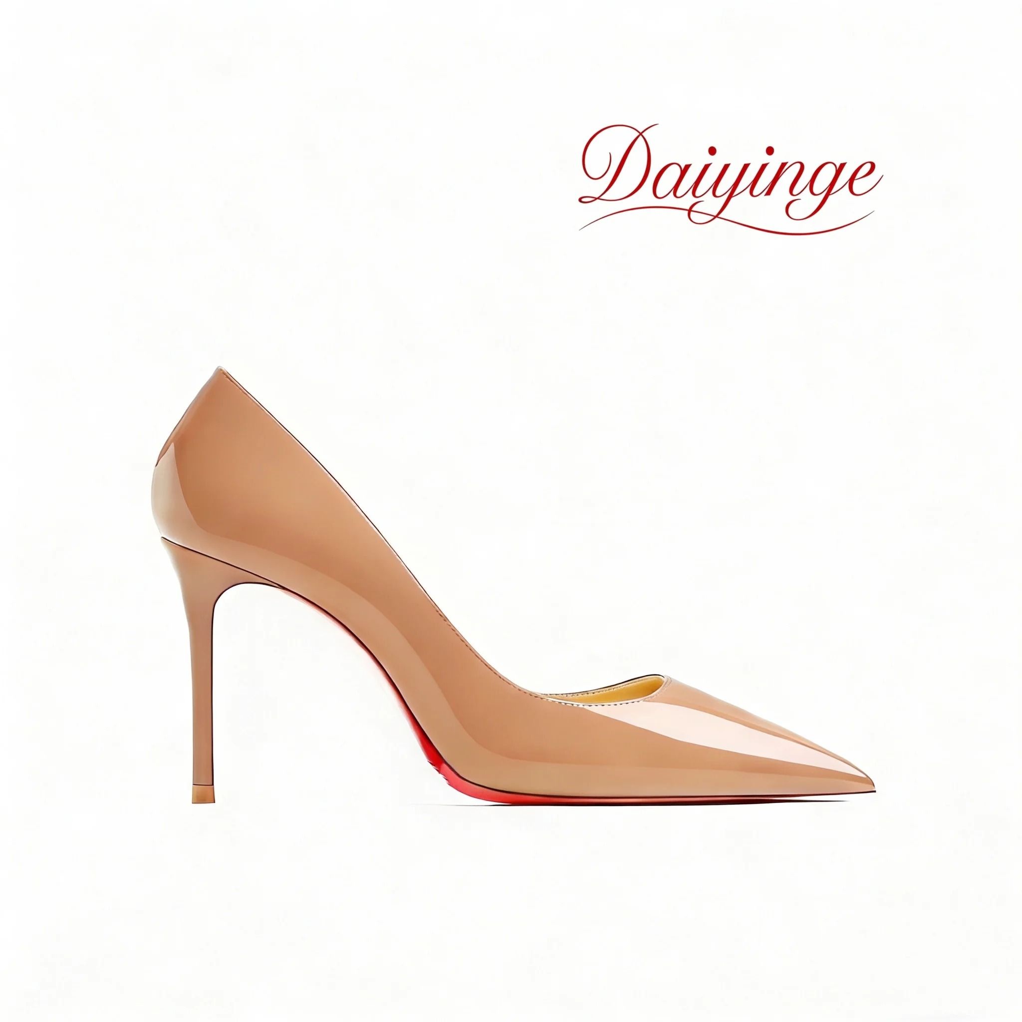 Luxury 12cm Red Bottom Heels Pointed Toe Stiletto Pumps For Party And Wedding white (12 Cm) 34