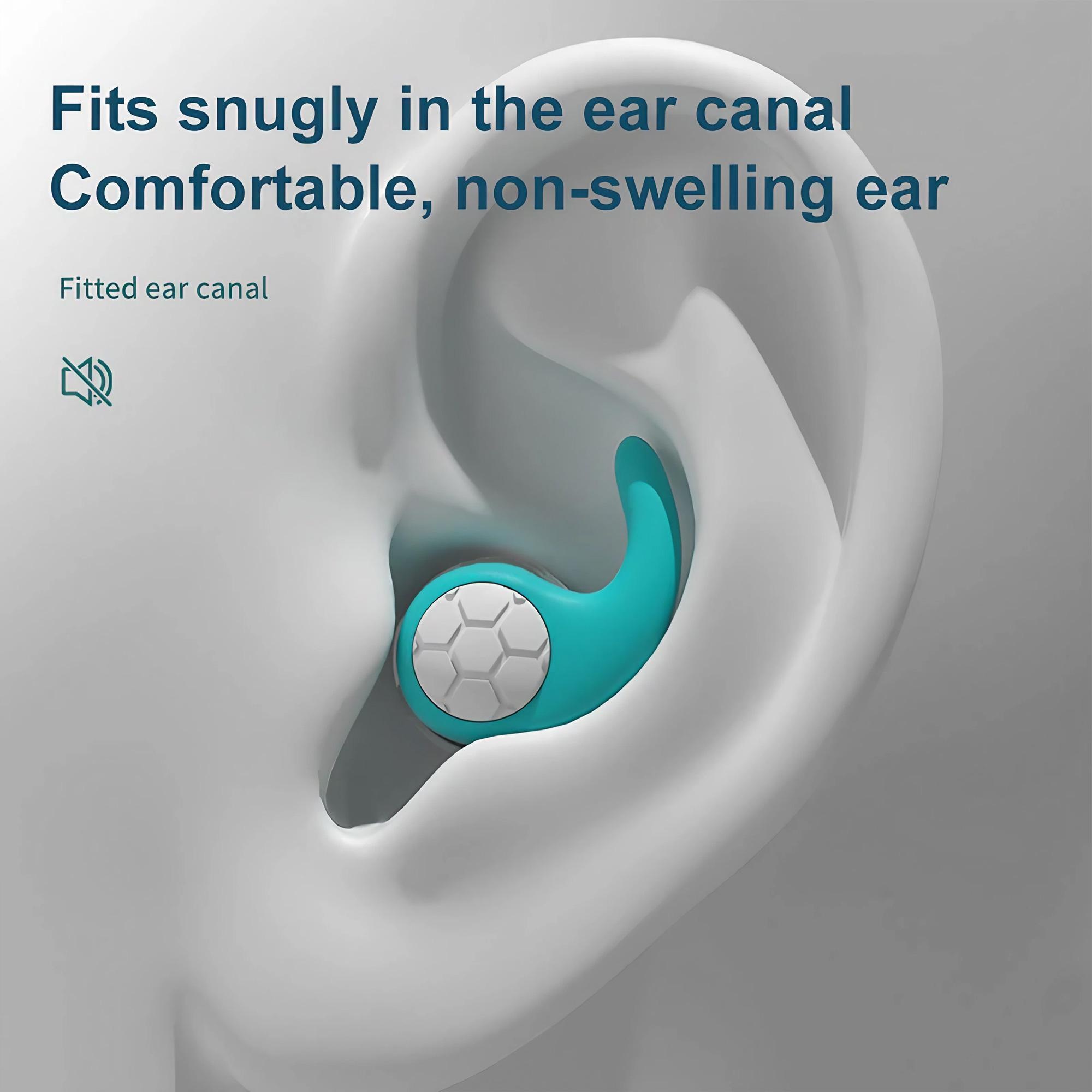 Soft Silicone Earplugs For Sleep, Swimming, Noise Cancelling, Waterproof, Comfortable Fit grey