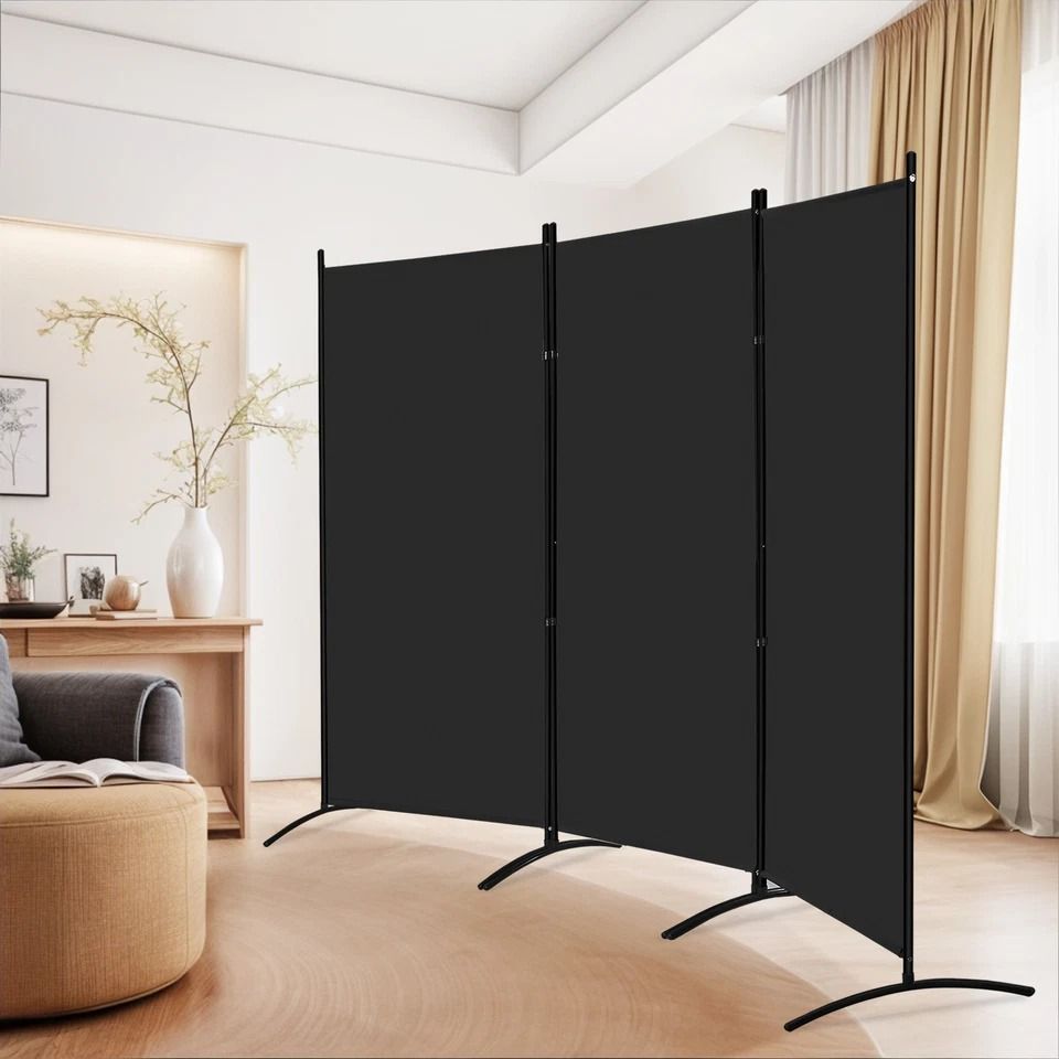 Tall Folding Privacy Screens Partition, Panel Room Divider, Separator Black, Versatile Partition For Privacy & Decoratio Tall Folding Privacy Screens Partition, Panel Room Divider, Separator Black, Versatile Partition For Privacy & Decoratio