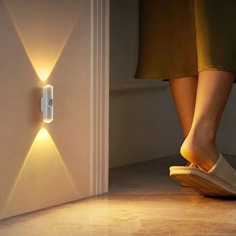 Runto USB Rechargeable Motion Sensor LED Night Light With RGB Colors multicolored 1 Pc