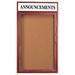 AARCO Enclosed Wall Mounted Bulletin Board Cork/Plastic in Red/White/Brown | 48 H x 36 W x 2 D in | Wayfair CBC4836RH