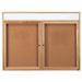 AARCO Enclosed Wall Mounted Bulletin Board Cork/Plastic in White/Yellow/Brown | 48 H x 72 W x 2 D in | Wayfair OBC4872RH