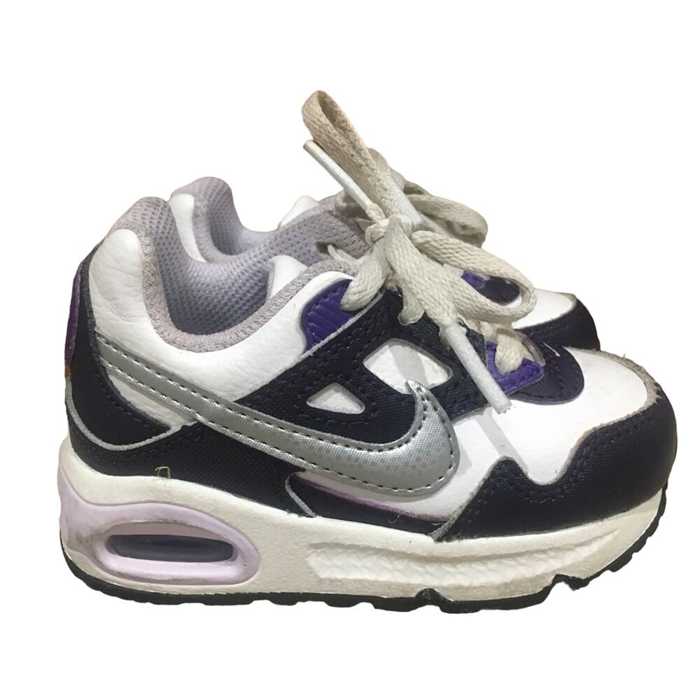Nike Shoes | Baby Nike Sneakers Sz 5 Toddler Girl Nike Sneakers Sz 5 Baby Air Max Sneakers | Color: Purple/White | Size: 5bb