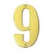 Smedbo 4 in. Beslagsboden House Number Brass/Metal in Yellow | 3.5 H in | Wayfair H139