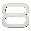 Atlas Homewares Paragon 4" H Surface Mount House Number Metal in Gray | 4 H x 4.75 W x 0.75 D in | Wayfair PGN8-SS