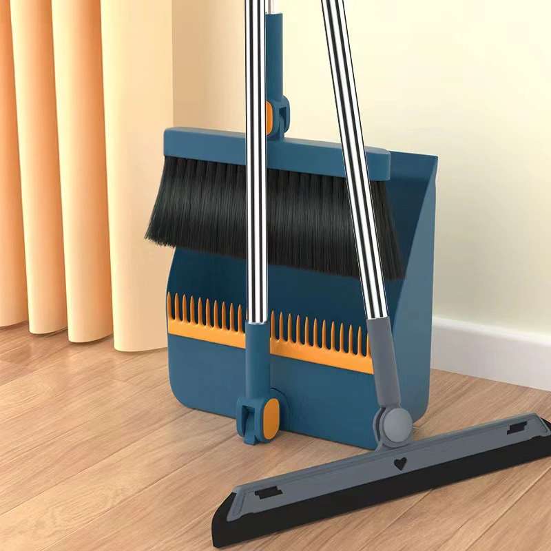 3-in-1-Besen-Kehrschaufel-Set, Kombination für Zuhause, Bürsten, wischbar, magisch, faltbar, antihaftbeschichtet, weiches Haar, Kehrwerkzeuge, Reinigungsmittel Image