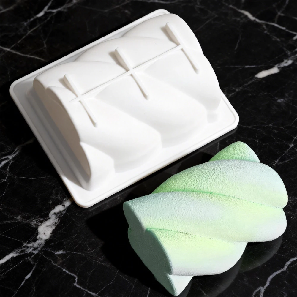 Einzelne Spiral-Silikonform für Mousse-Kuchen, Schokolade, Marshmallow-Desserts und Kerzenherstellung Image