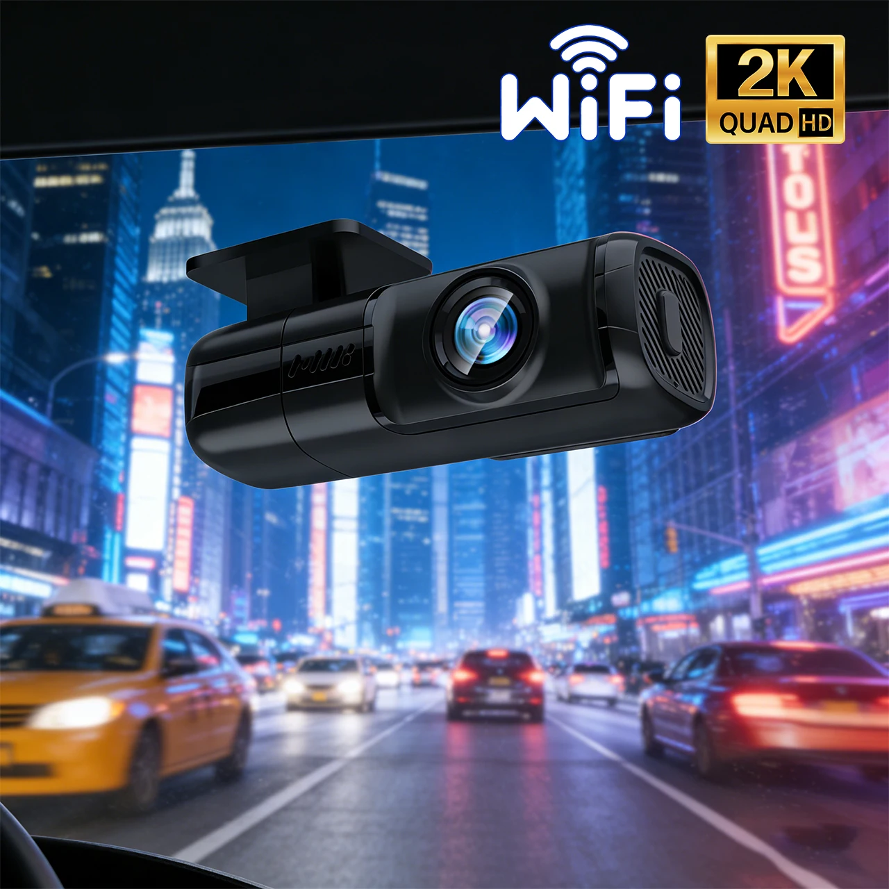 2K 1440P HD WLAN Dashcam für Auto DVR Kamera Videorekorder Auto Nachtsicht WDR Sprachsteuerung Kabellos 24H Parkmodus Image