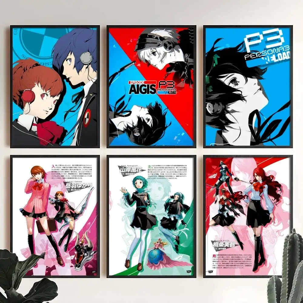Klassisches Anime P-Persona 3 R-Reload Poster, wasserfester Druck, Raumdekoration, Kunst, Wanddekoration, Schlafzimmer, Wohnzimmer Image