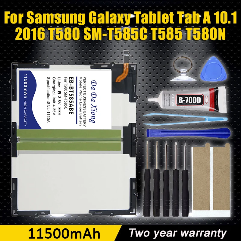 Brandneues Tablet EB-BT585ABE 11500 mAh Akku für Samsung Galaxy Tablet Tab A 10.1 2016 T580 SM-T585C T585 T580N + Werkzeuge Image