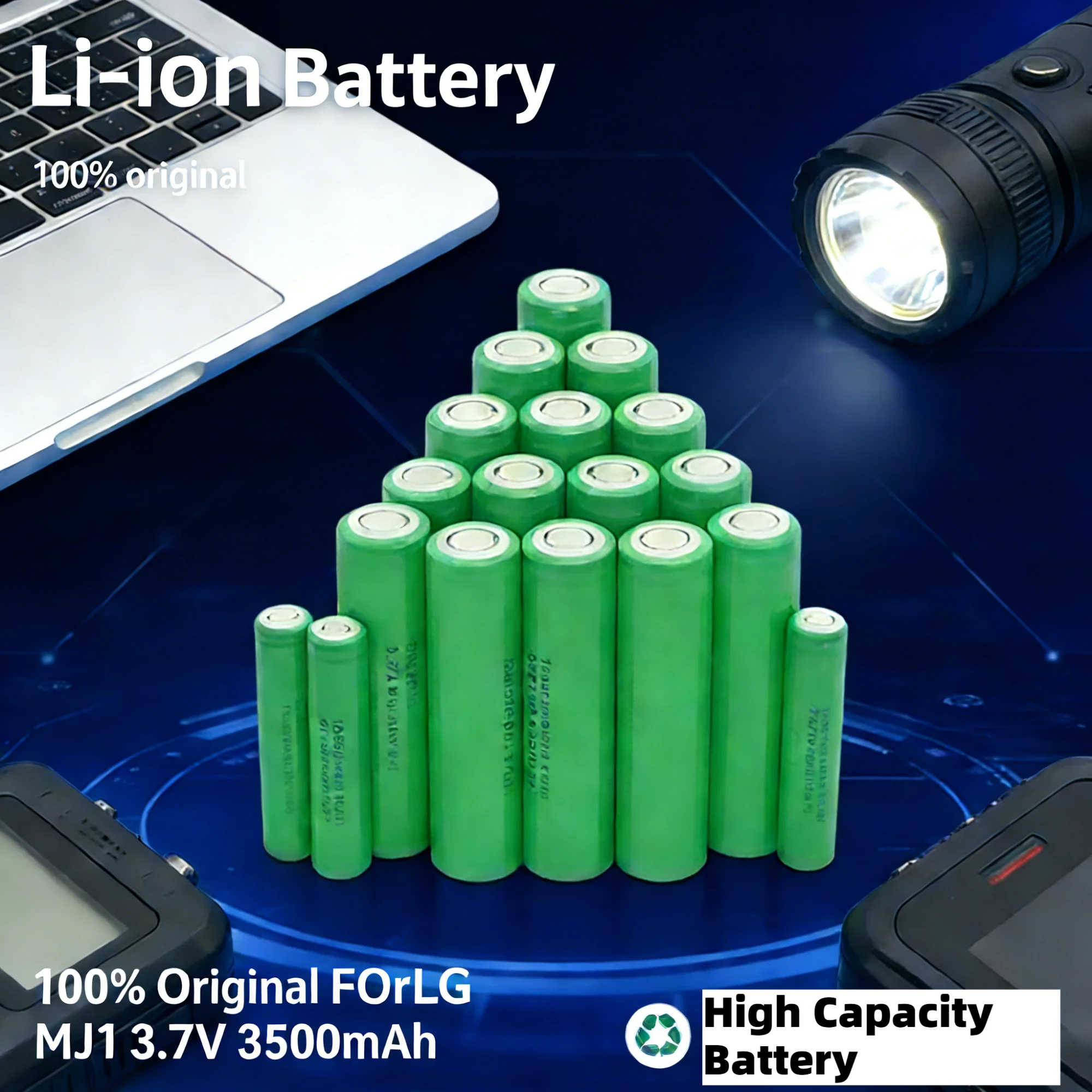 2–10 Stück Original 18650 Akku 99900 mAh 3,7 V Lithium-Akku für Taschenlampenbatterien, Spielzeug/elektrisches Laden Image