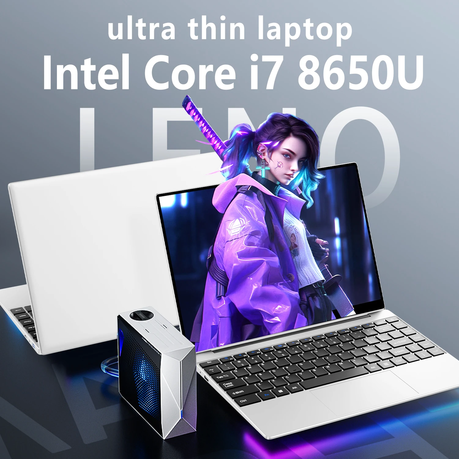 LENO 14,1 Zoll tragbarer Laptop-Computer Intel Core i7 8650U Windows 11 Pro 32GB DDR4 1TB 512GB 2TB SSD Notebook PC Gaming-Laptops Image