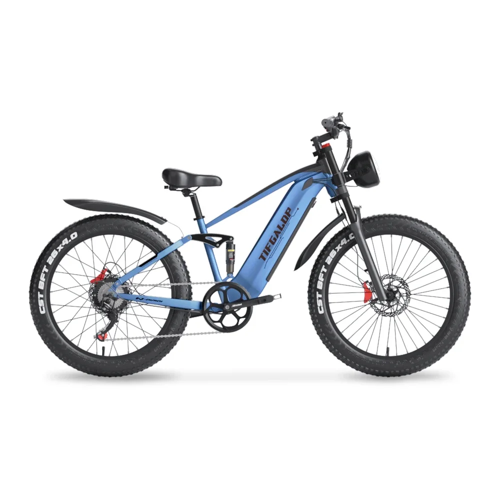 TIFGALOP ES28 Erwachsenen-Elektrofahrrad 1000W Motor 48V18AH Akku 26'' Fat Tire Mountain Offroad E-Bike Image
