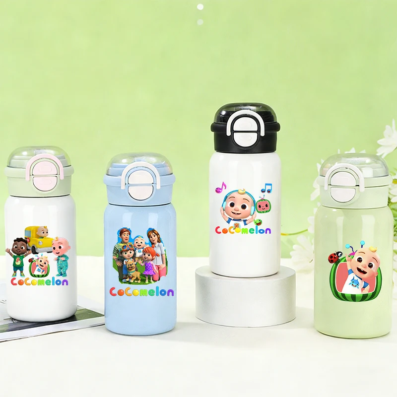 500 ml Cocomelons Thermosflasche aus Edelstahl, Thermo-Wasserflasche, Thermobecher für Kaffee, isoliert, Vakuum-Gummi, Sport-Geschenk Image