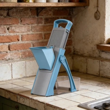 Küchen-Profi Schneide- und Reibekombination - Multifunktionales Werkzeug zum Einfachen Schneiden, Reiben und Schälen von Gemüse und Obst Image