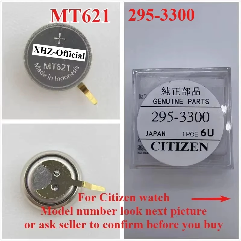 295-3300 MT621 295 3300 Batterie Kinetic Watch Wiederaufladbare Batterien 295-33 Kondensator Für Citizen Watch 8511, 8512 und mehr Image