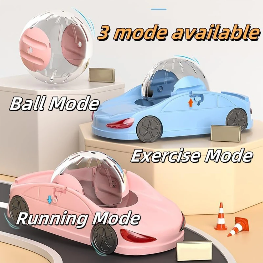 Hamster-Übungsball, transparent, rollendes Spielzeugauto, Übungsrad für Hamster und Rennmäuse Image