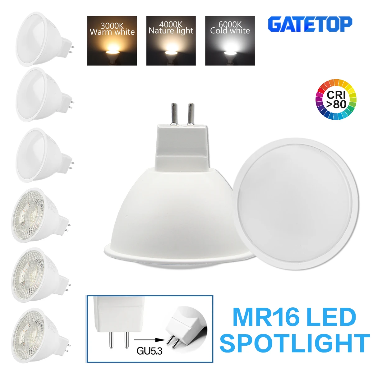 1–20 Stück MR16 Niederspannung AC DC 12 V 24 V LED-Strahlerlampe GU5.3 120 Grad 38 Grad 3 W-8 W ersetzen 50 W Halogenlampe Wohnzimmer