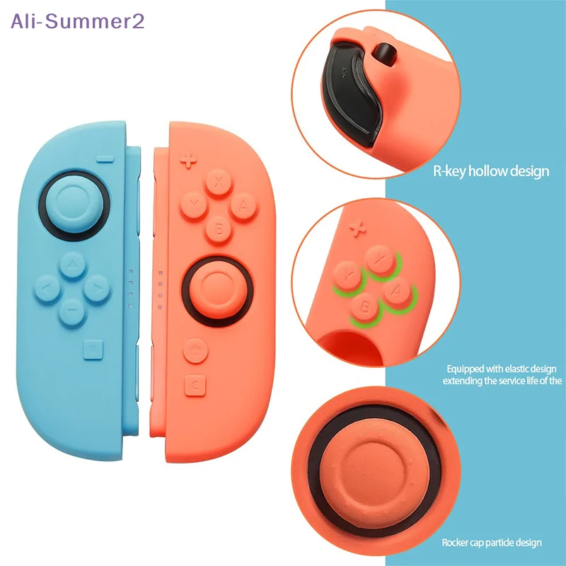 {Summer2} Weiche Silikon-Schutzhülle für Switch 2 Kratz- und Stoßschutz für Joypad 2 Perfekte Passform Mehrfarbig 2026 Neu Image