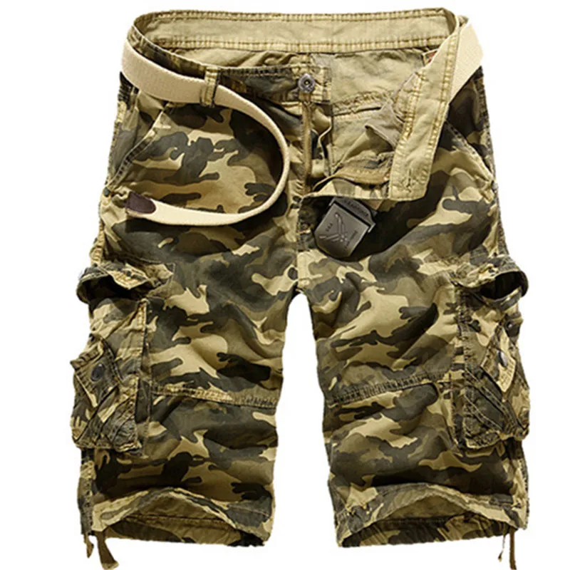 Casual Shorts Herren Camouflage Herren Cargo-Shorts Outwear Sommer Heißer Verkauf Qualität Baumwolle Marke Kleidung Männliche Jogginghose Militär Image