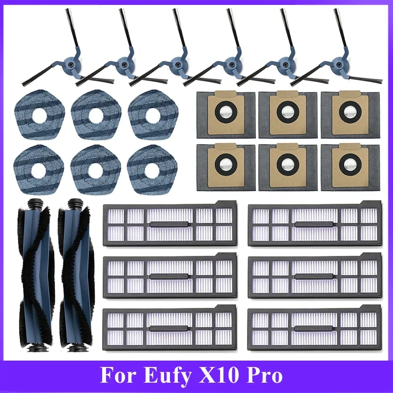 Für Eufy X10 Pro Omni Ersatzteile Zubehör Roller Seite Pinsel Filter Mopp Tuch Lumpen Pads Staubbeutel Staubsauger Teil Image