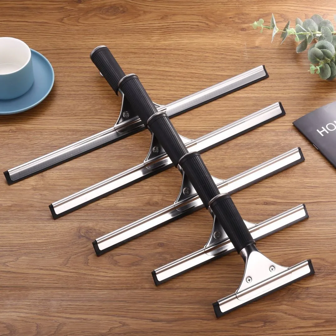 Glaskratzen, Glasartefakt, Fensterbürste, weißer Wolkenstil, Glasreinigungswischer, einseitiger Fensterreinigungs-Bodenabzieher Image