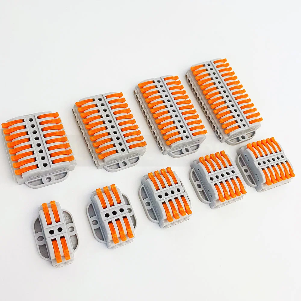Elektrischer Kabelverbinder Klemmenblock Push-In Schnellverbinder Verdrahtungsanschluss Steckverbinder Schnell Kompakter Kabelverbinder Image