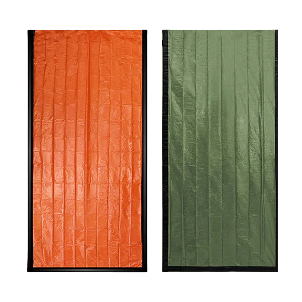 2er-Pack Notfalldecke Thermischer Biwaksack Tragbarer Thermischer Schlafsack Überlebensausrüstung für Camping Wandern Outdoor-Abenteuer Image