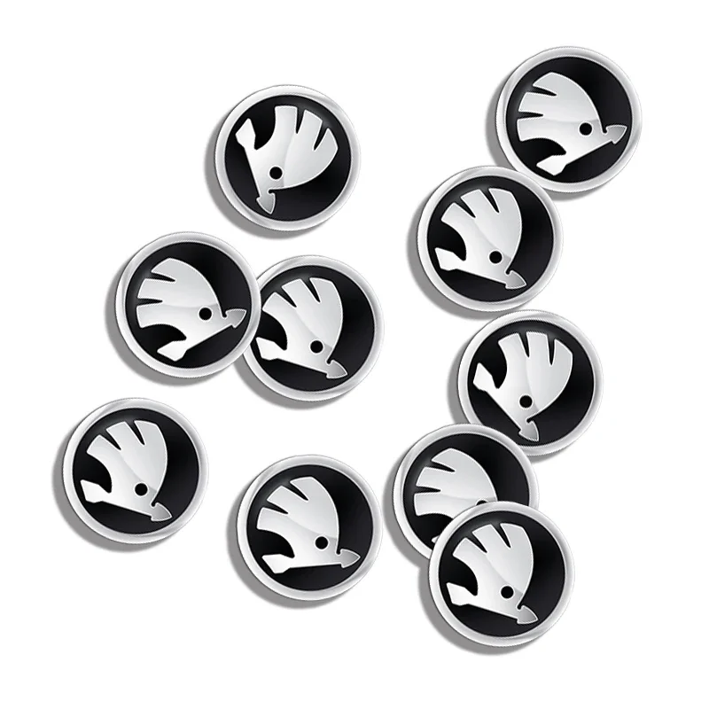 11mm 14mm Auto Schlüssel Emblem Aufkleber Auto Control Schlüssel Logo Aufkleber Für Skoda Octavia Fabia Schnelle Yeti Superb a5 A7 VRS VII Scala Image