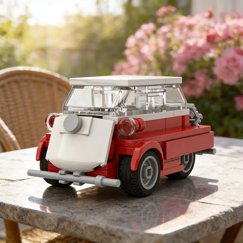 111-teiliges MOC Auto BMWedd Isetta Modell Baukasten Konstruktionsspielzeug DIY Kreative Weihnachtsgeschenkidee Lernspielzeug Image