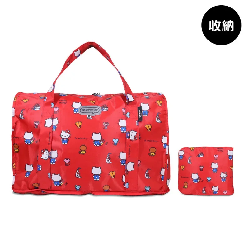 Hello Kitty Reisetasche Cartoon Faltbare Große Kapazität Sanrio Reisetasche Tragbare Anime-Figur Kawaii Reisetasche Handtasche Fertig Tasche