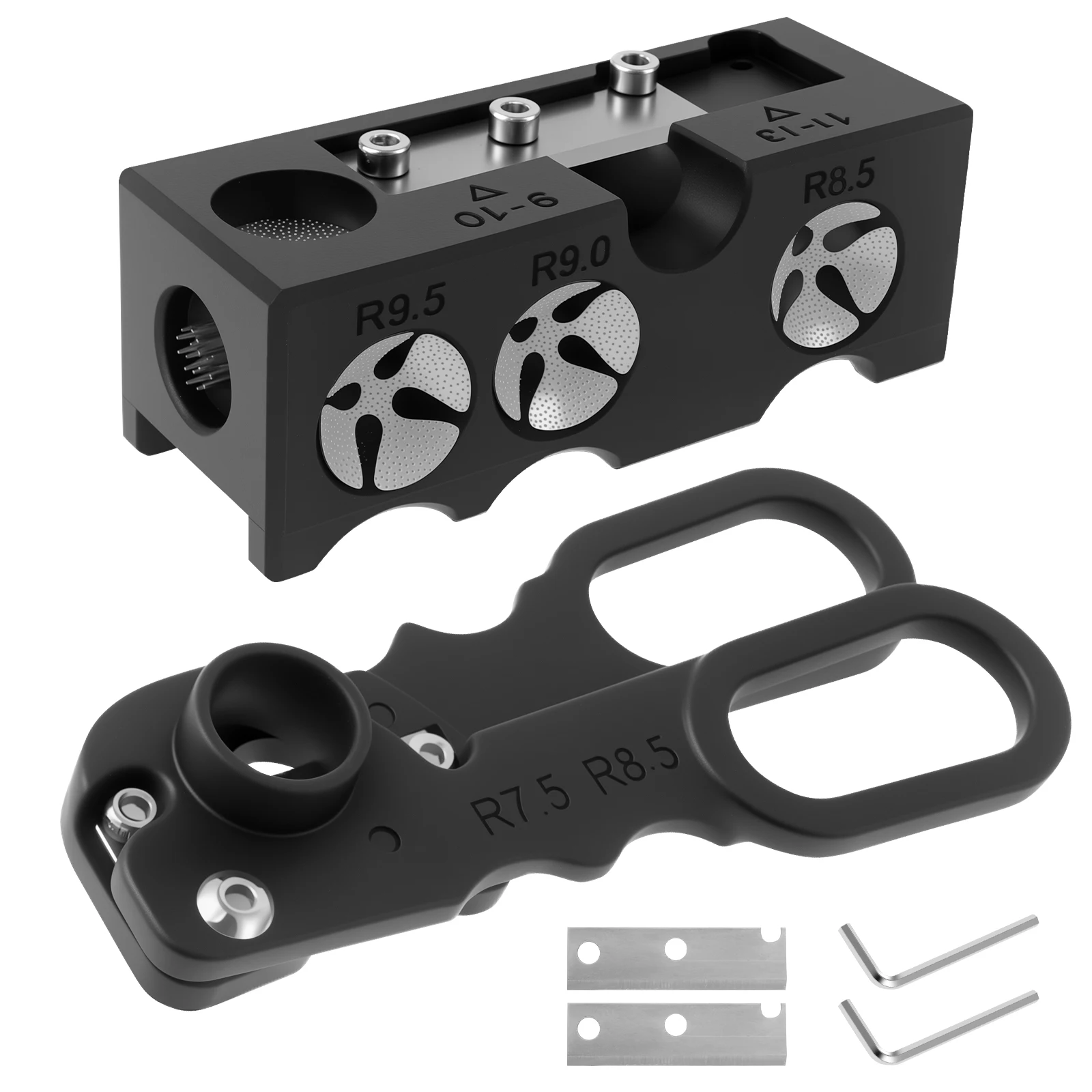 Billard-Queue-Spitzenformer, 11-in-1, Reparaturwerkzeug für Pool-Queue-Spitzen, einfach zu ersetzen, Reparaturwerkzeug für Billard-Queue-Spitzen mit Ersatzklinge Image