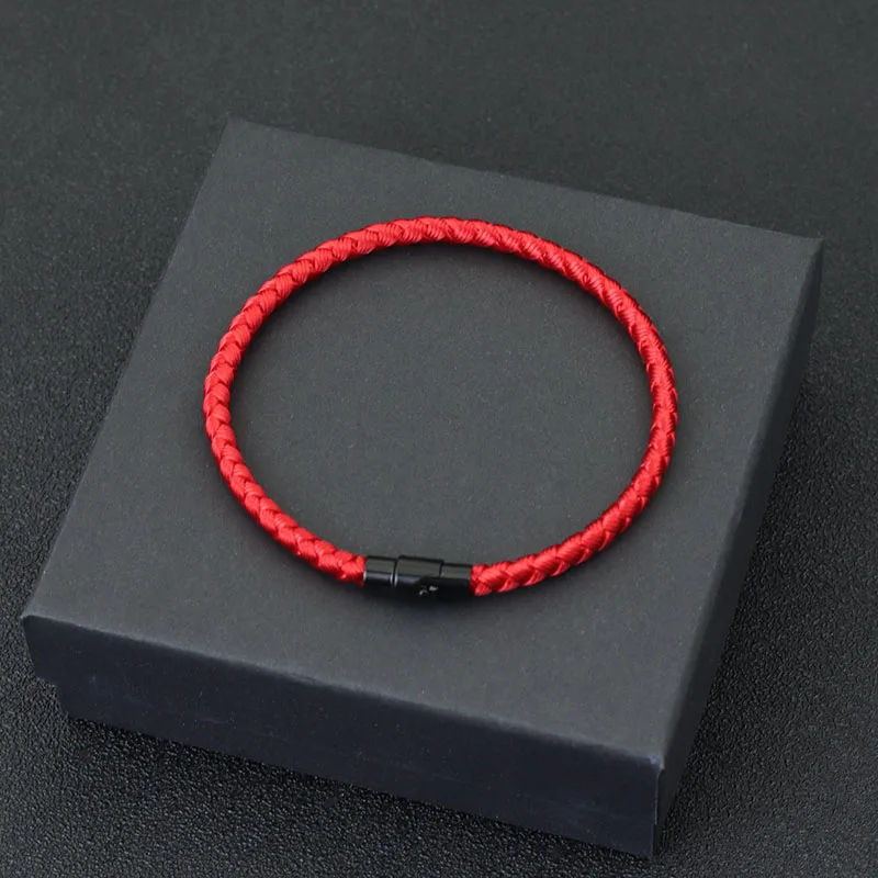 Hochwertiges Kielseil-Armband - Glücksbringendes Rotes Faden-Paararmband für Wohlstand und Reichtum - Magnetisches Armband Image