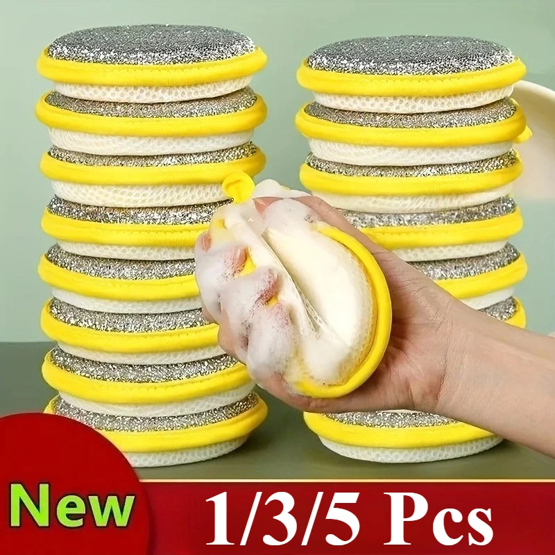 Doppelseitiger Geschirrspülschwamm – Haushaltsreinigungswerkzeuge, Küchengeschirr, Geschirrspülbürste 2030 Image